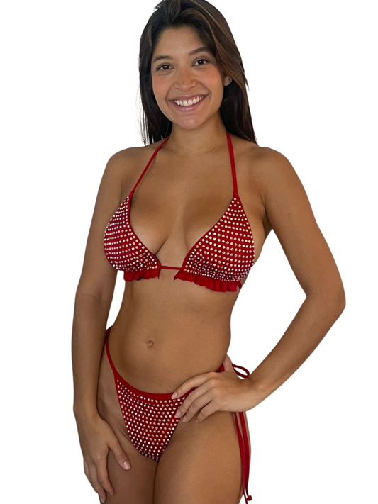 10B Set Sisi Sirena with straps de 2 cm, With Stones - Made to order
