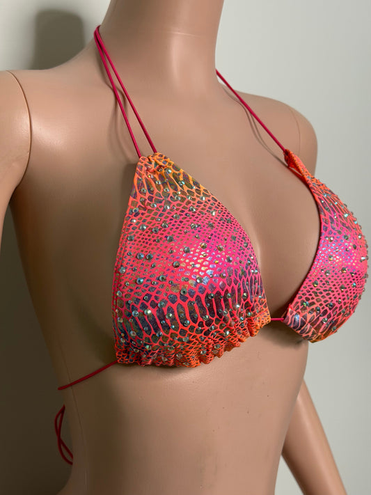 10B Set Susi XL – Rhinestone Micro Bikini – Stripper Dancewear for Women – Stage & Clubwear Outfit King Thong - Made to order