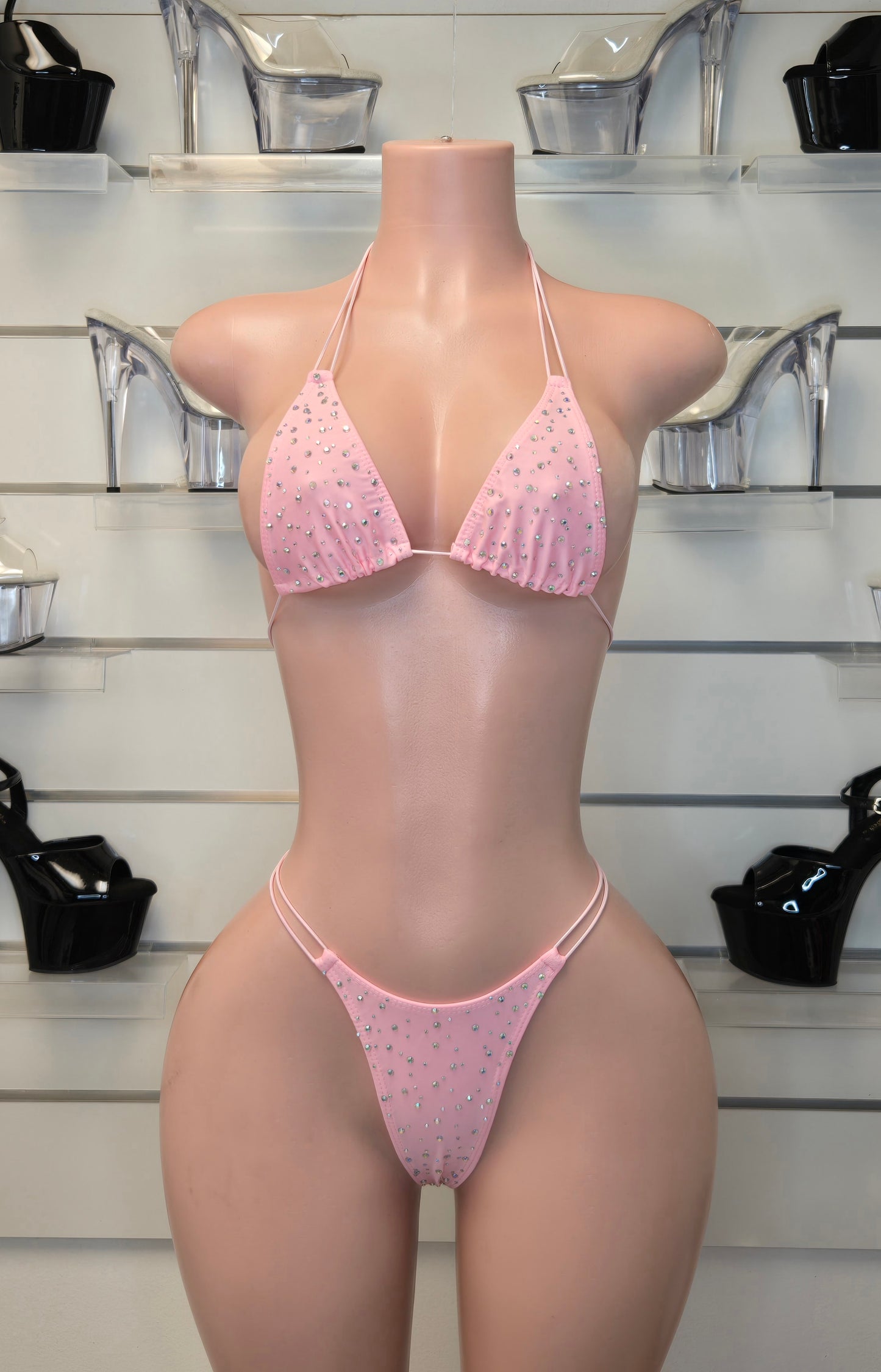 rhinestone micro bikini

handmade dancewear

stripper outfit

stagewear

clubwear for women

pole dance costume

sparkly bikini set

King Thong

Set Susi

handmade performance outfit