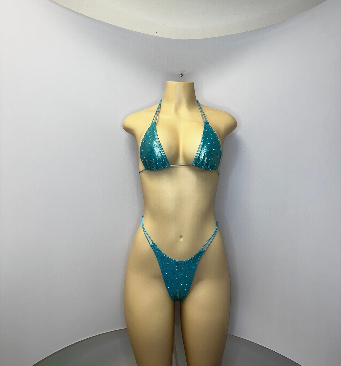 10B Set Susi XL – Rhinestone Micro Bikini – Stripper Dancewear for Women – Stage & Clubwear Outfit  King Thong - Made to order