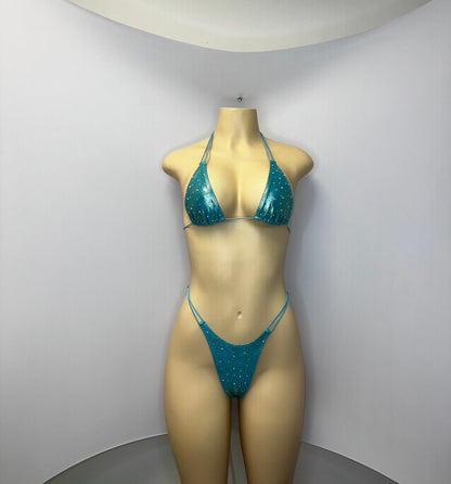 10B Set Susi – Rhinestone Micro Bikini – Stripper Dancewear for Women – Stage & Clubwear Outfit  King Thong