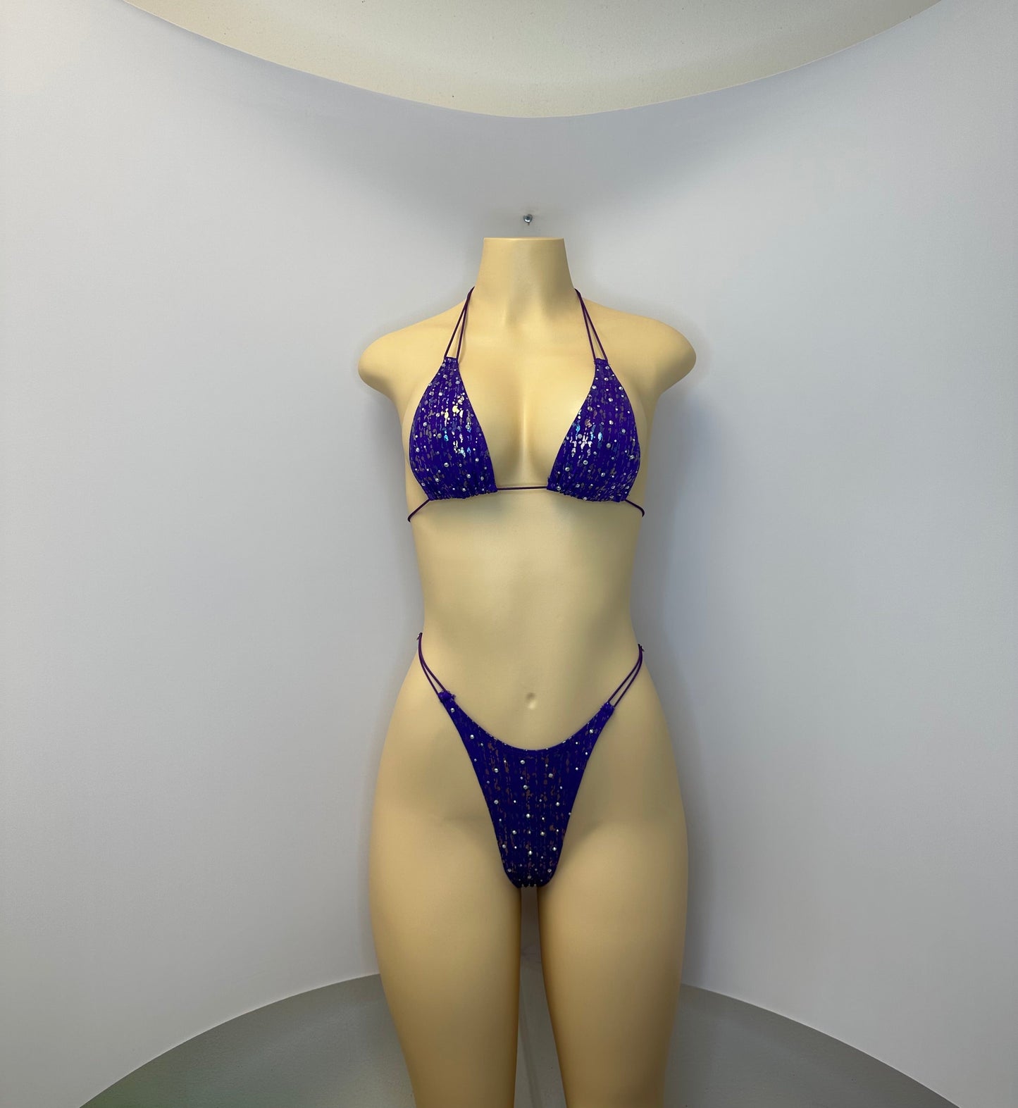 10B Set Susi 2– Rhinestone Micro Bikini – Stripper Dancewear for Women – Stage & Clubwear Outfit  King Thong grupo 2 - Made to order