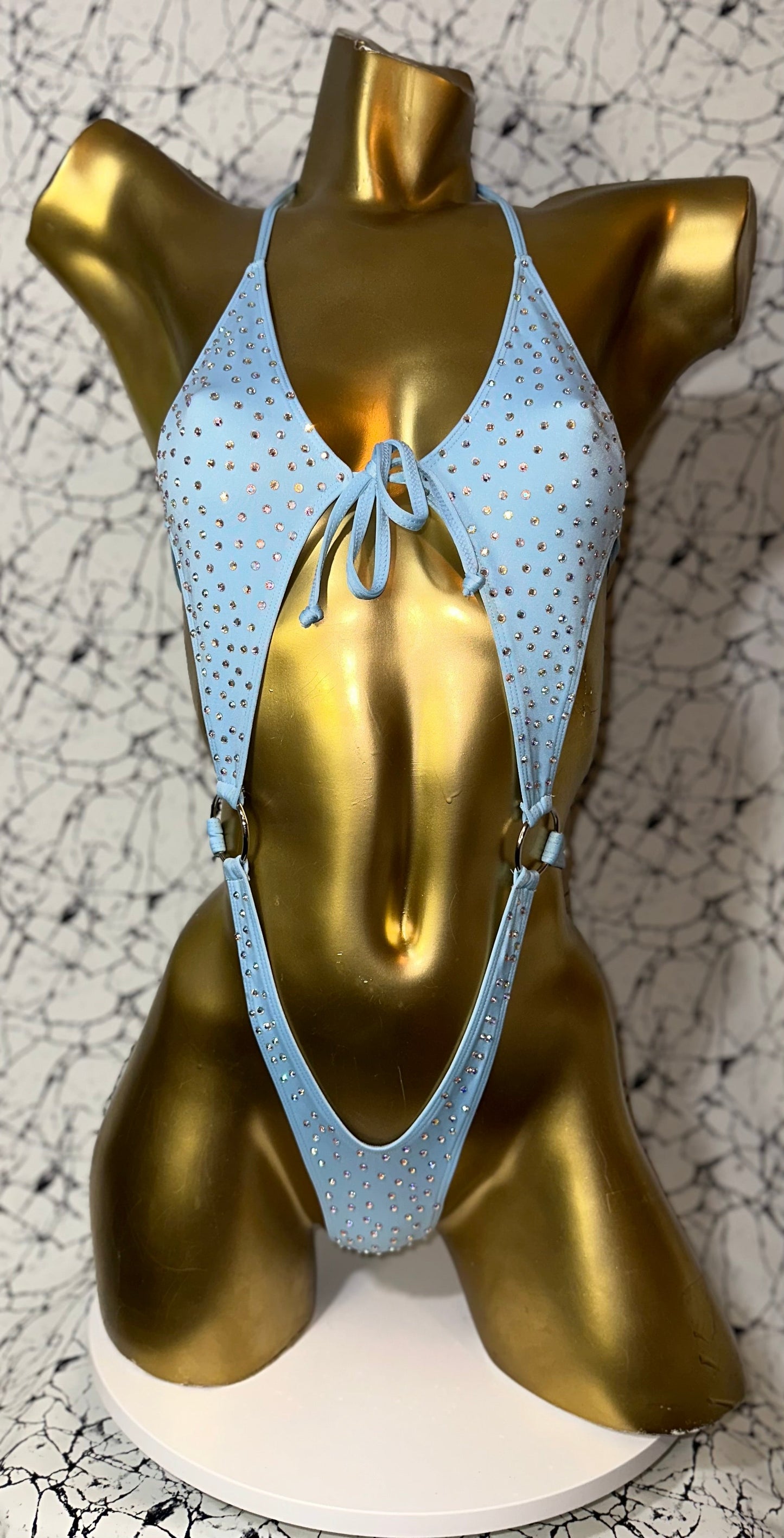 10A Body with Two Rings, With Stones - Made to order