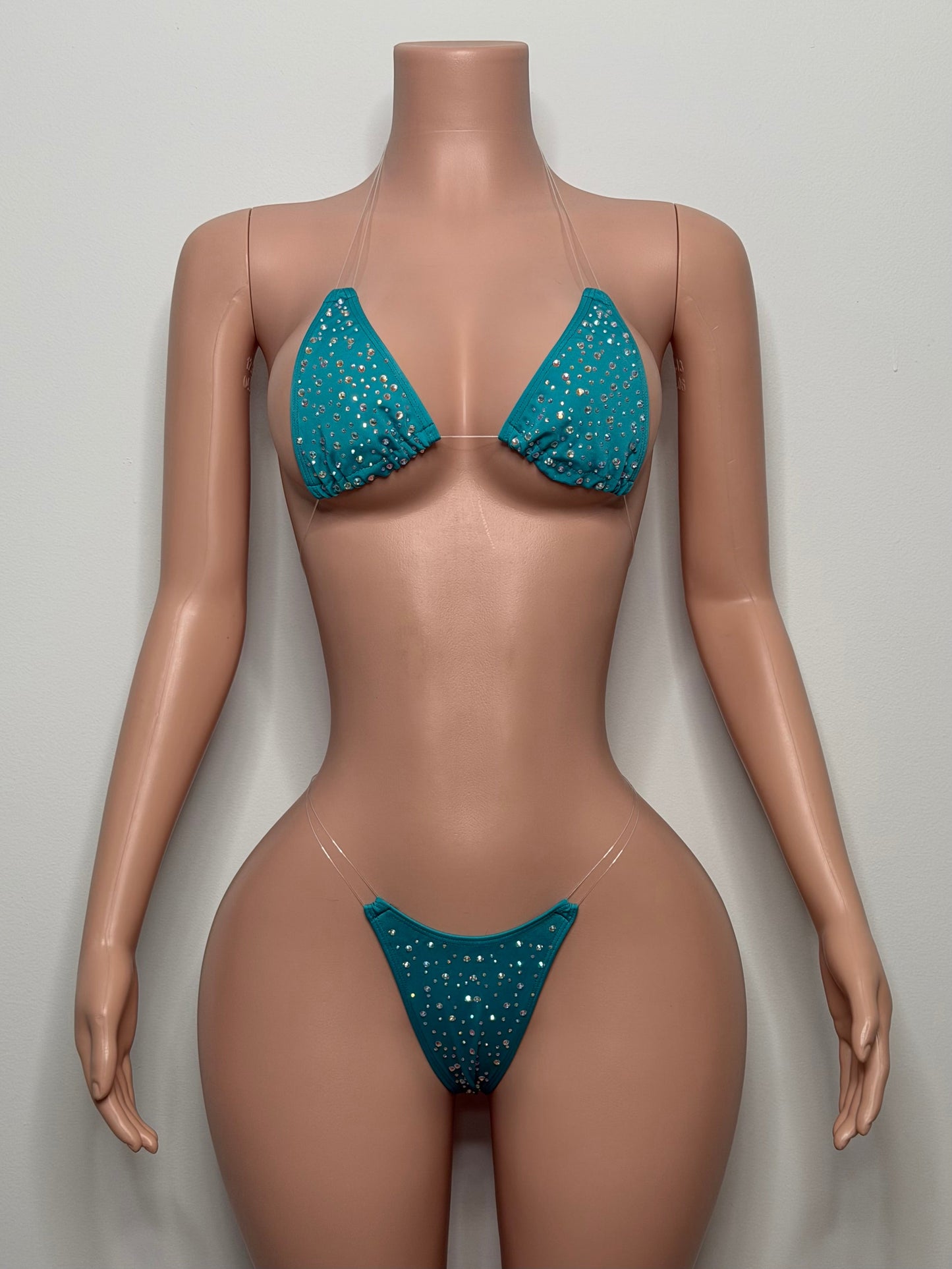 10B Set candy – Rhinestone Micro Bikini – Stripper Dancewear for Women – Stage & Clubwear Outfit  King Thong - Made to order