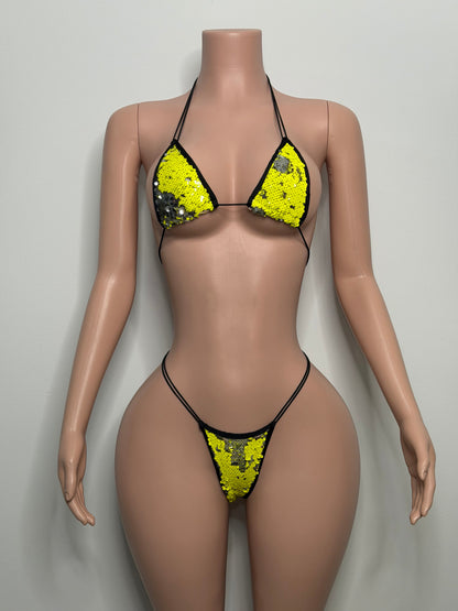 10B Set candy – Rhinestone Micro Bikini – Stripper Dancewear for Women – Stage & Clubwear Outfit  King Thong