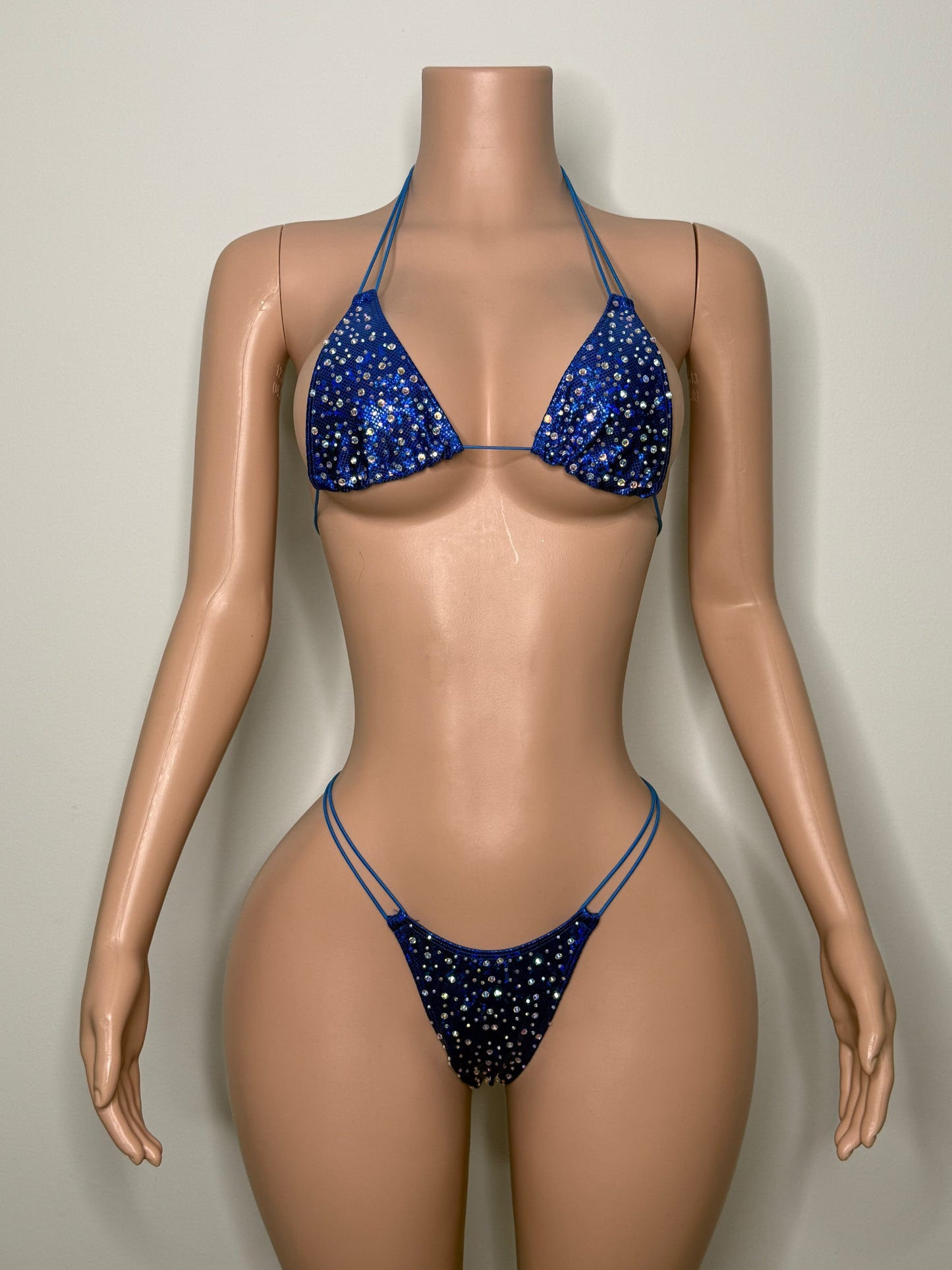 10B Set Susi – Rhinestone Micro Bikini – Exotic Dancer Stagewear for Women – Stage & Clubwear Outfit King Thong