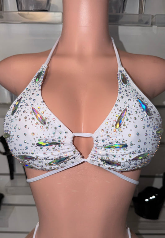 10B Stripper Set Ginerva With Stones – Handmade Rhinestone Bikini for Pole Dancers & Club Performers