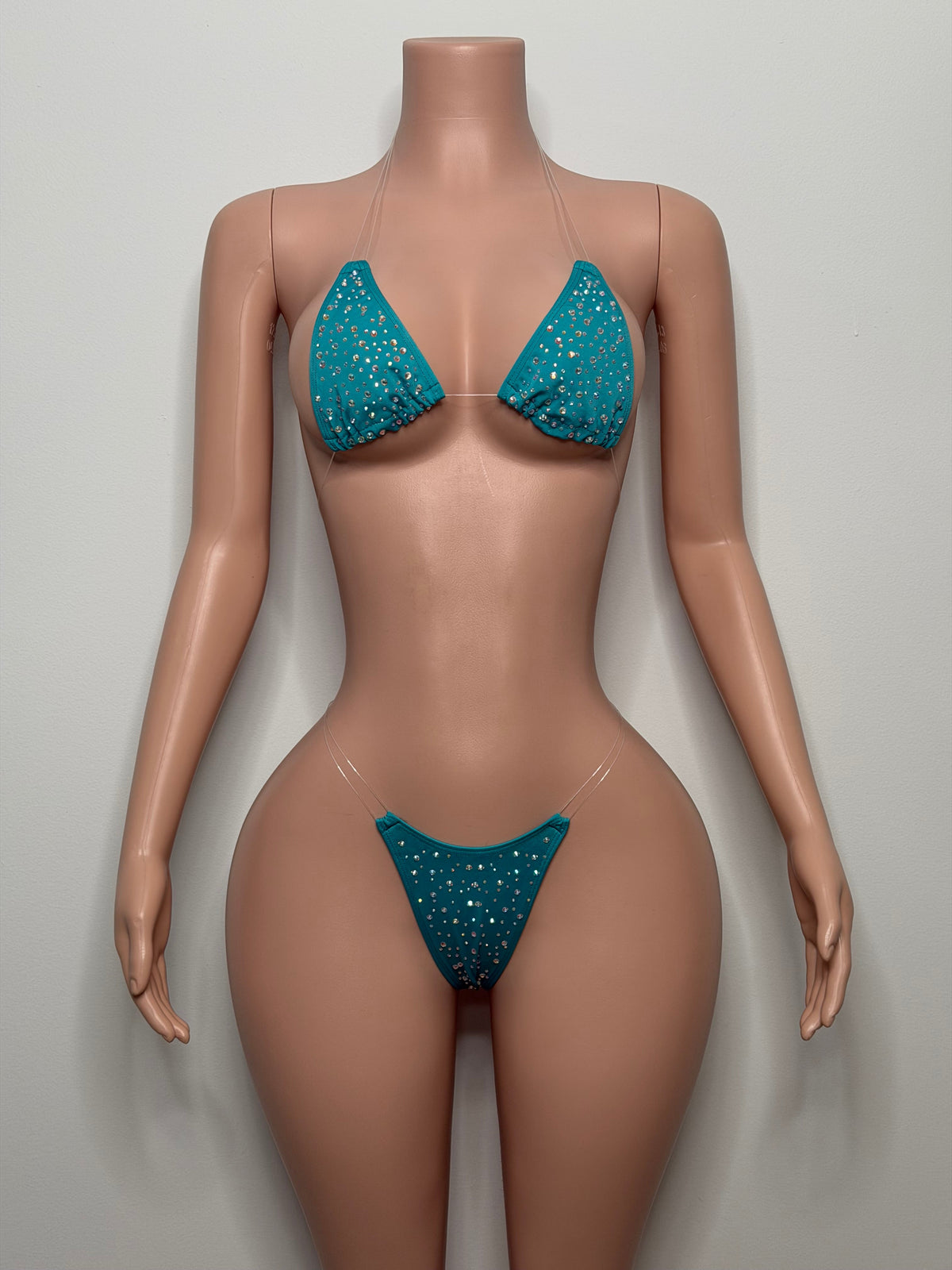 10B Set Susi – Rhinestone Micro Bikini – Stripper Dancewear for Women – Stage & Clubwear Outfit  King Thong