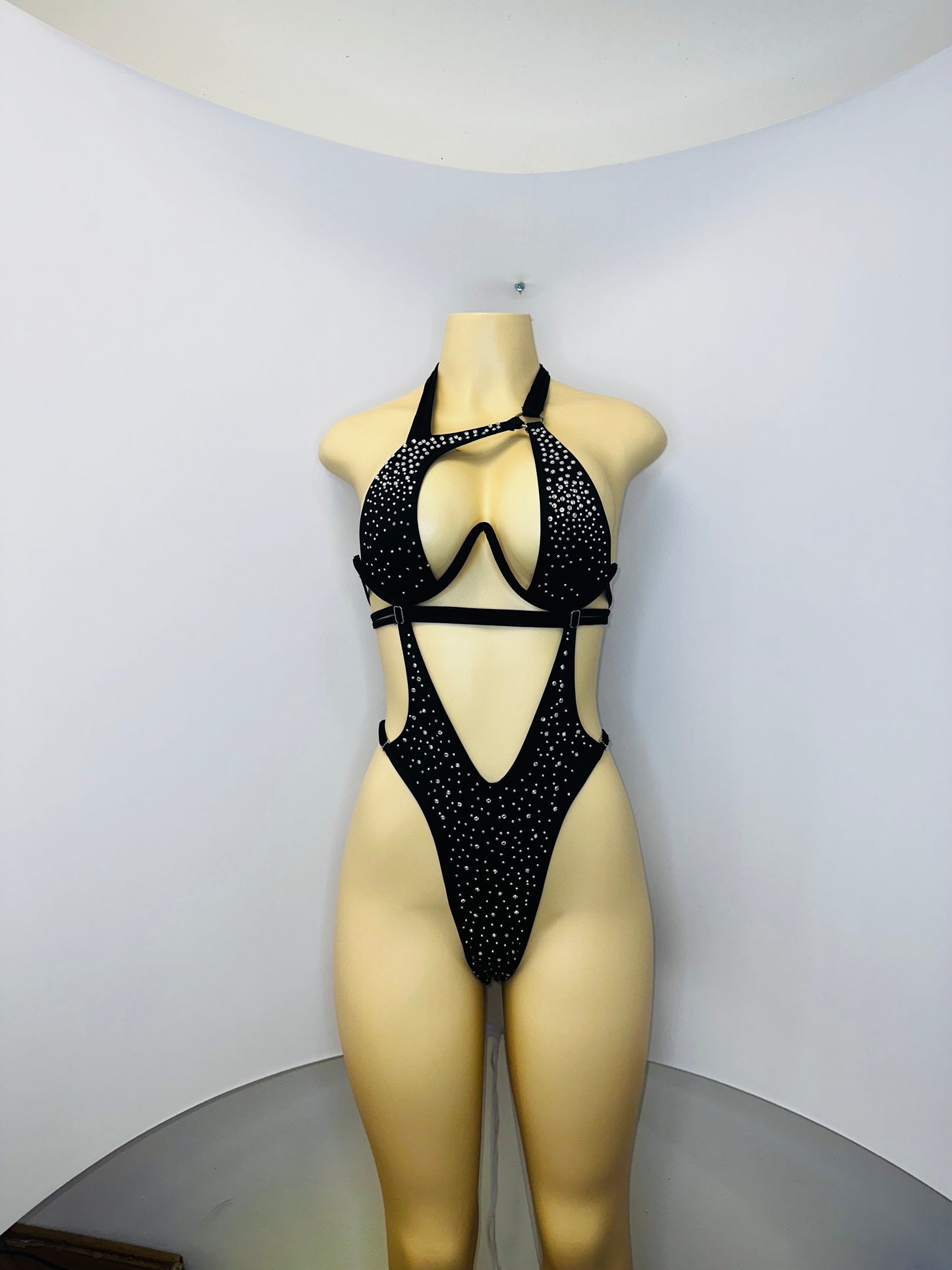 10A Body Sandra – Stripper Bodysuit, Rhinestone Stagewear, Dance Outfit - Made to order