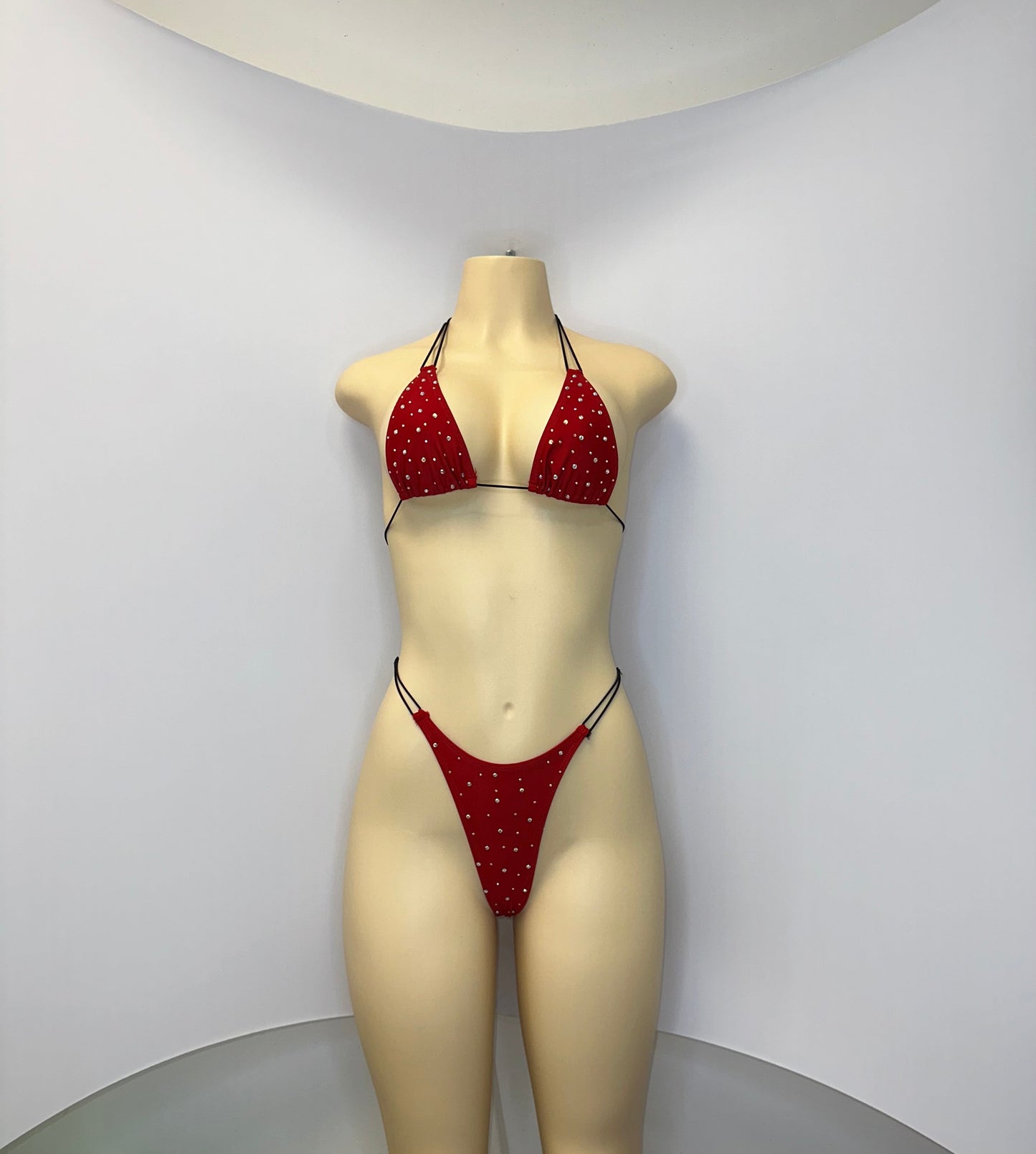 10B Set Susi XL – Rhinestone Micro Bikini – Stripper Dancewear for Women – Stage & Clubwear Outfit  King Thong - Made to order