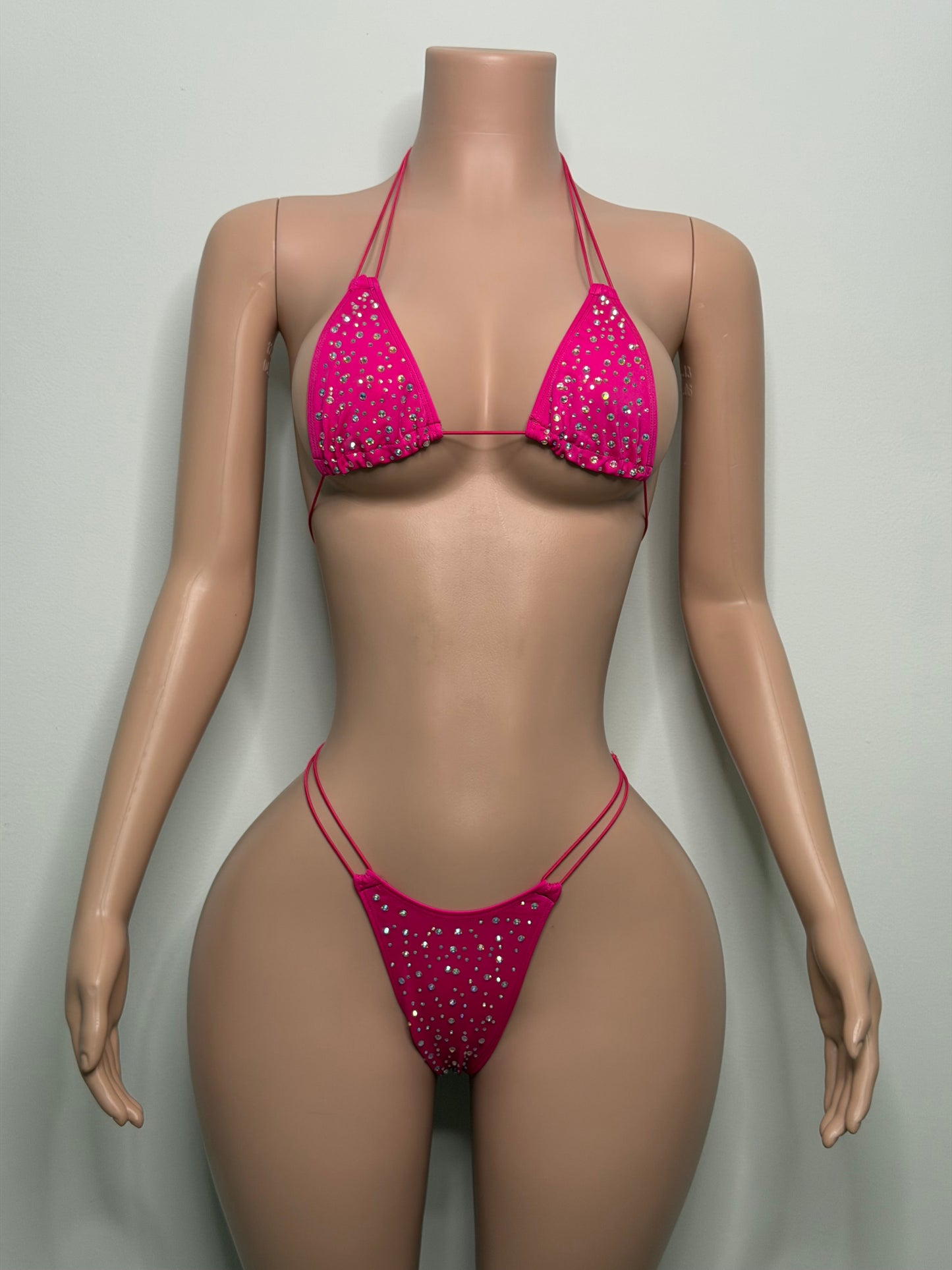 10B Set Susi – Rhinestone Micro Bikini – Exotic Dancer Stagewear for Women – Stage & Clubwear Outfit King Thong