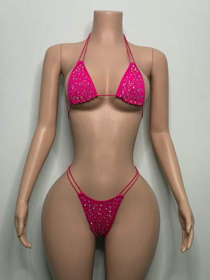 10B Set Susi – Rhinestone Micro Bikini – Exotic Dancer Stagewear for Women – Stage & Clubwear Outfit King Thong