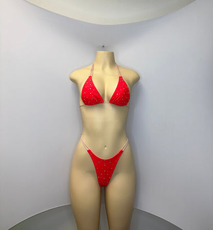 10B Set Susi XL – Rhinestone Micro Bikini – Stripper Dancewear for Women – Stage & Clubwear Outfit  King Thong - Made to order
