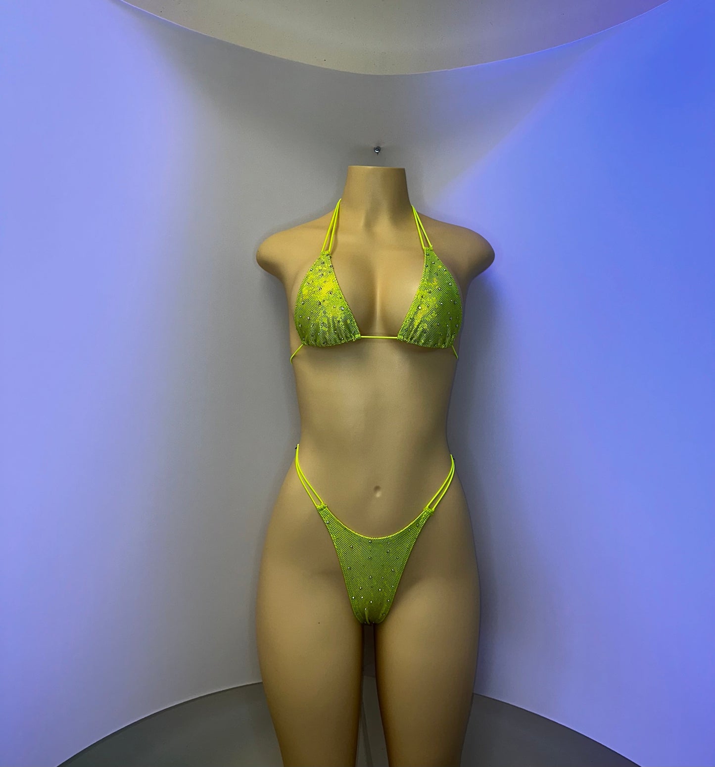 10B Set Susi XL – Rhinestone Micro Bikini – Stripper Dancewear for Women – Stage & Clubwear Outfit  King Thong - Made to order