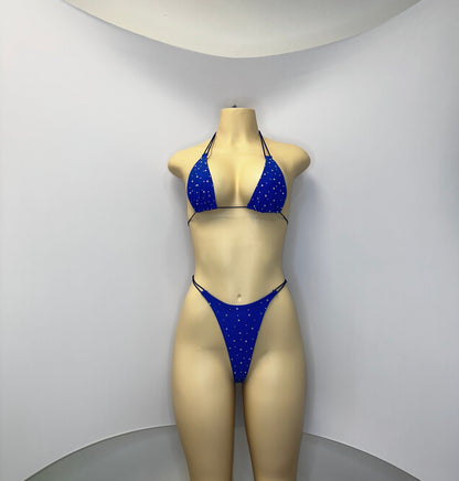 10B Set Susi 2– Rhinestone Micro Bikini – Stripper Dancewear for Women – Stage & Clubwear Outfit  King Thong grupo 2 - Made to order