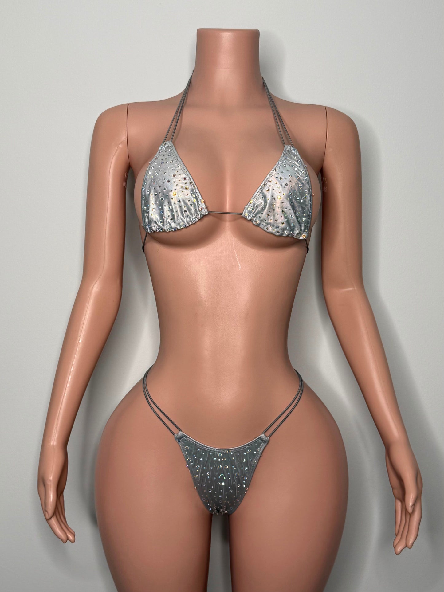 10B Set Susi – Rhinestone Micro Bikini – Exotic Dancer Stagewear for Women – Stage & Clubwear Outfit King Thong