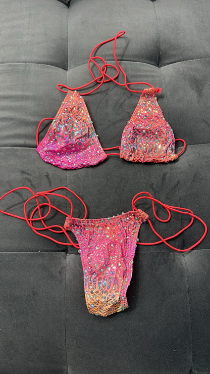10B Set Susi – Rhinestone Micro Bikini – Exotic Dancer Stagewear for Women – Stage & Clubwear Outfit King Thong