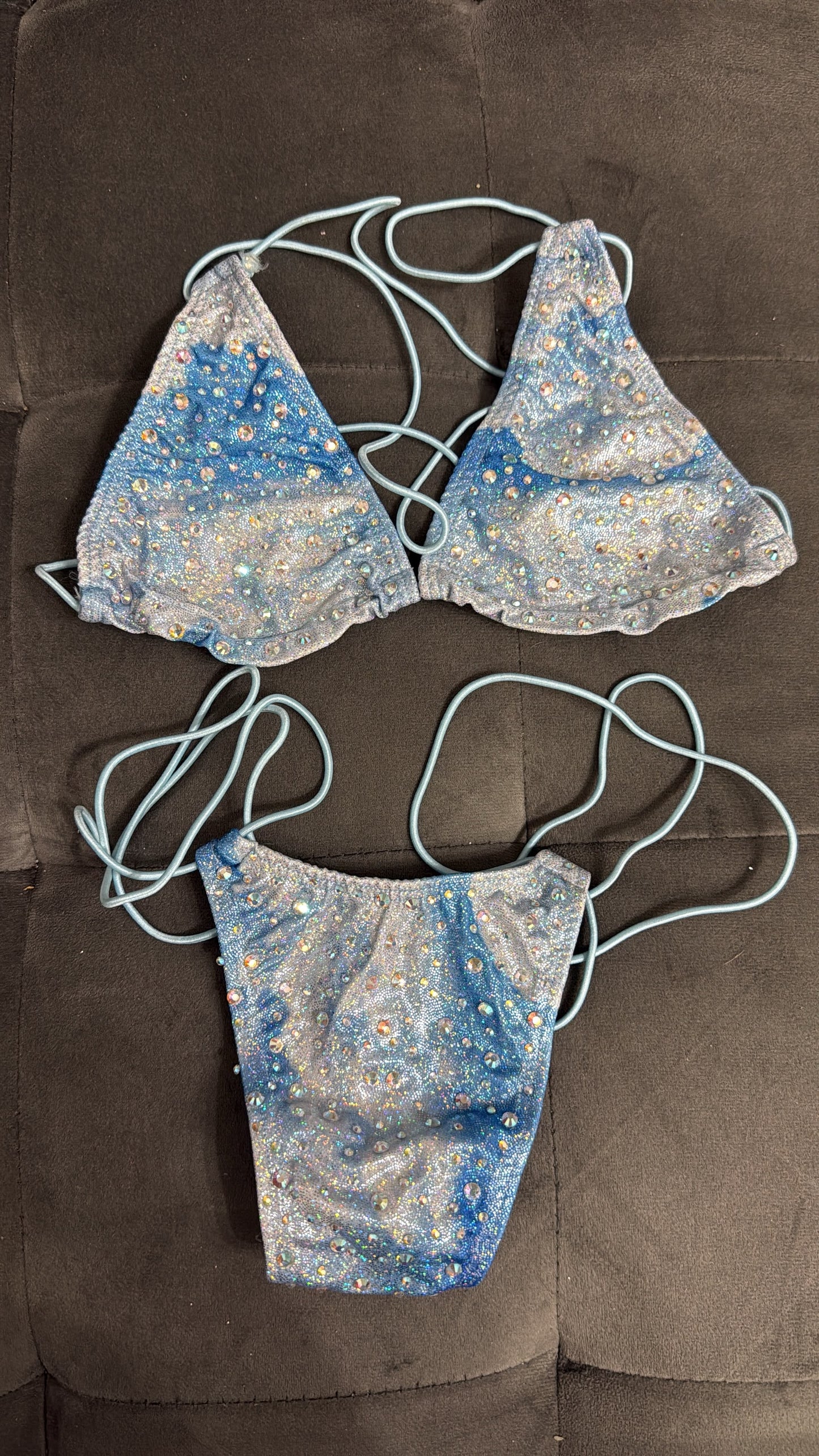 10B Set Susi – Rhinestone Micro Bikini – Exotic Dancer Stagewear for Women – Stage & Clubwear Outfit King Thong