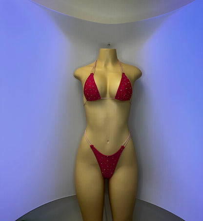 10B Set Susi 2– Rhinestone Micro Bikini – Stripper Dancewear for Women – Stage & Clubwear Outfit  King Thong grupo 2 - Made to order