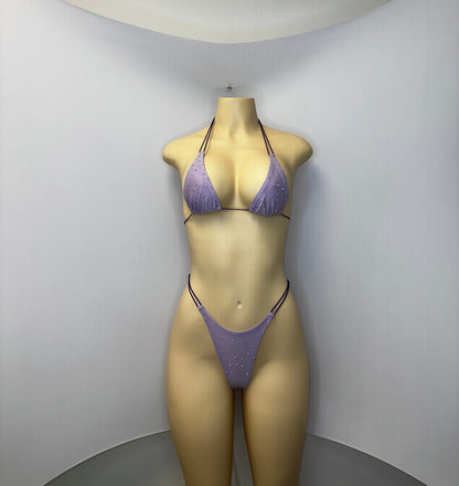 10B Set Susi XL – Rhinestone Micro Bikini – Stripper Dancewear for Women – Stage & Clubwear Outfit  King Thong - Made to order