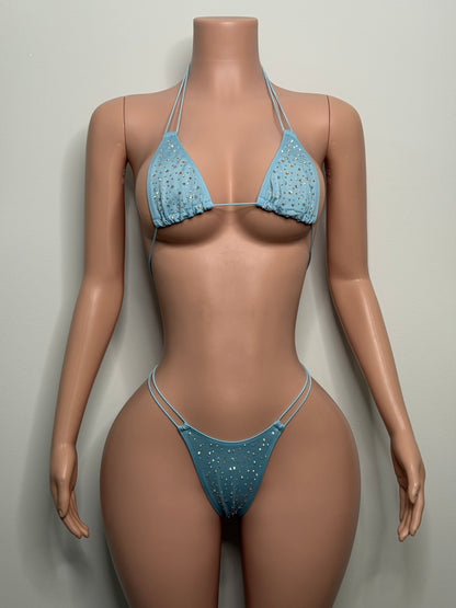 10B Set Susi – Rhinestone Micro Bikini – Exotic Dancer Stagewear for Women – Stage & Clubwear Outfit King Thong