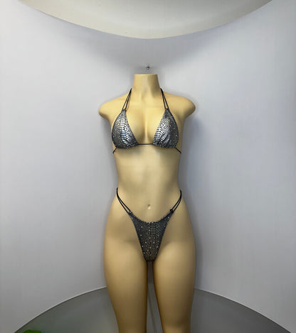 10B Set Susi 2– Rhinestone Micro Bikini – Stripper Dancewear for Women – Stage & Clubwear Outfit  King Thong grupo 2 - Made to order