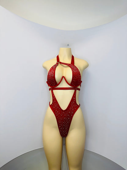 11M Body Sandra – Stripper Bodysuit, Rhinestone Stagewear, Dance Outfit - On Request