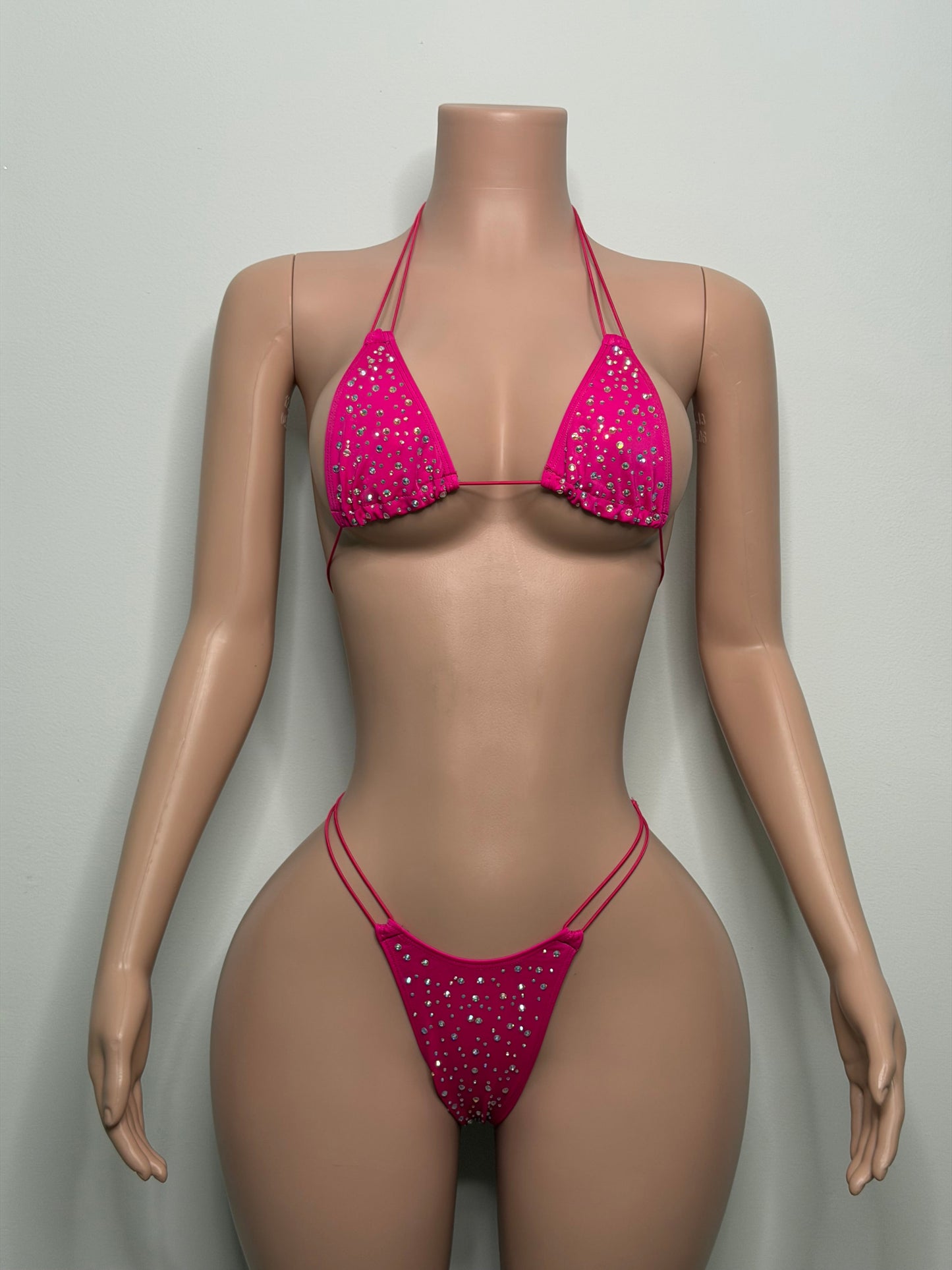 10B Set Susi – Rhinestone Micro Bikini – Exotic Dancer Stagewear for Women – Stage & Clubwear Outfit King Thong