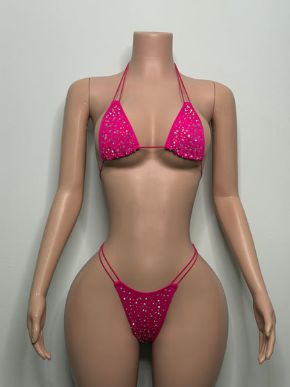 10B Set Susi – Rhinestone Micro Bikini – Exotic Dancer Stagewear for Women – Stage & Clubwear Outfit King Thong