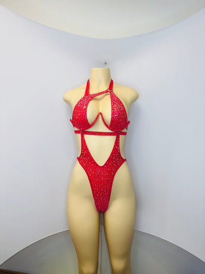 10A Body Sandra – Stripper Bodysuit, Rhinestone Stagewear, Dance Outfit - Made to order