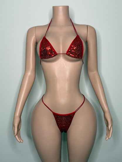 10B Set Candy – Rhinestone Micro Bikini – Exotic Dancer Stagewear for Women – Stage & Clubwear King Thong