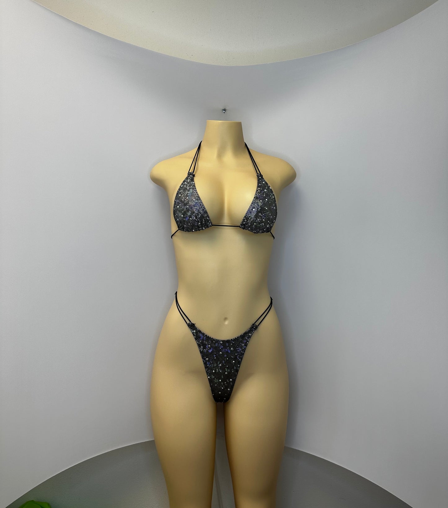 10B Set Susi XL – Rhinestone Micro Bikini – Stripper Dancewear for Women – Stage & Clubwear Outfit  King Thong - Made to order