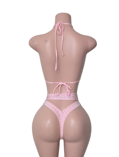 10B Set Alejandra – Stripper Rhinestone Bikini Handmade for Club Performers