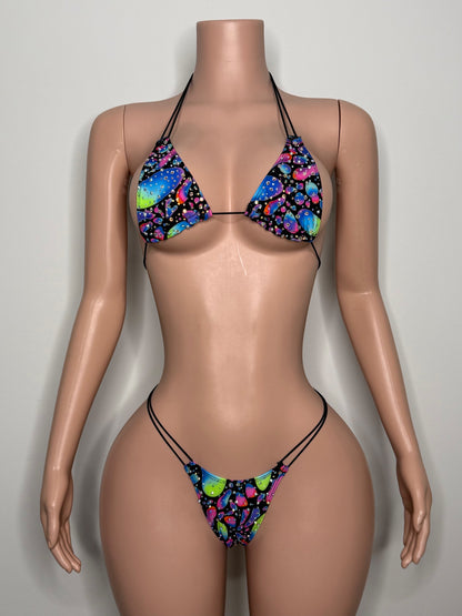 10B Set Susi – Rhinestone Micro Bikini – Exotic Dancer Stagewear for Women – Stage & Clubwear Outfit King Thong