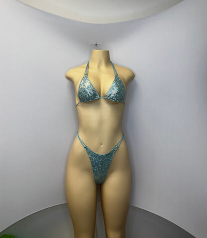 10B Set Susi – Rhinestone Micro Bikini – Stripper Dancewear for Women – Stage & Clubwear Outfit  King Thong