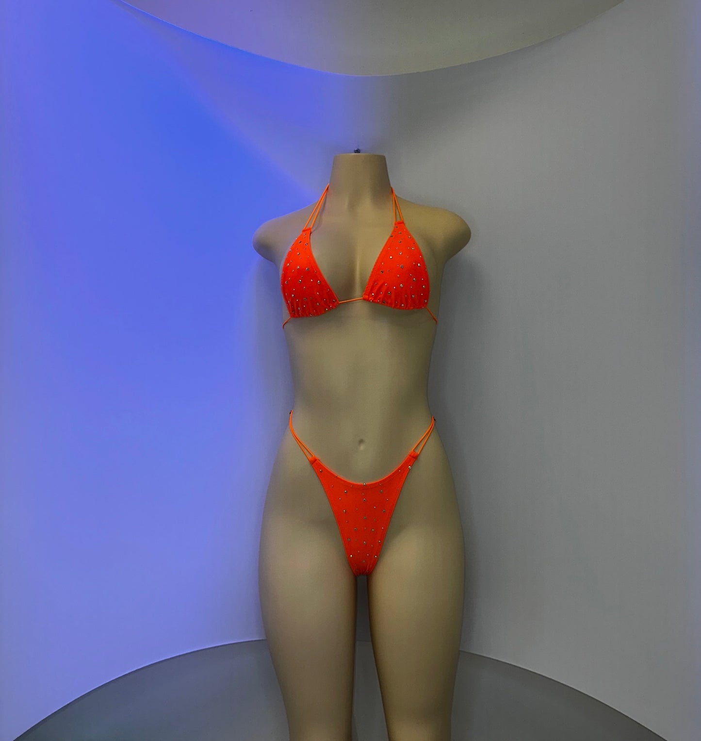 10B Set Susi XL – Rhinestone Micro Bikini – Stripper Dancewear for Women – Stage & Clubwear Outfit  King Thong - Made to order