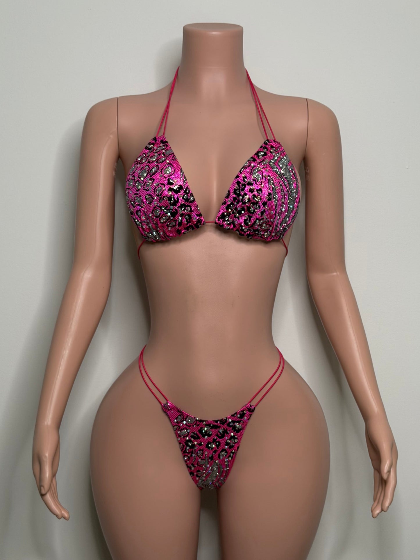 10B Set Susi XL– Rhinestone Micro Bikini – Stripper Dancewear for Women – Stage & Clubwear Outfit  King Thong