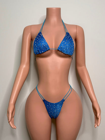 10B Set Susi – Rhinestone Micro Bikini – Stripper Dancewear for Women – Stage & Clubwear Outfit  King Thong