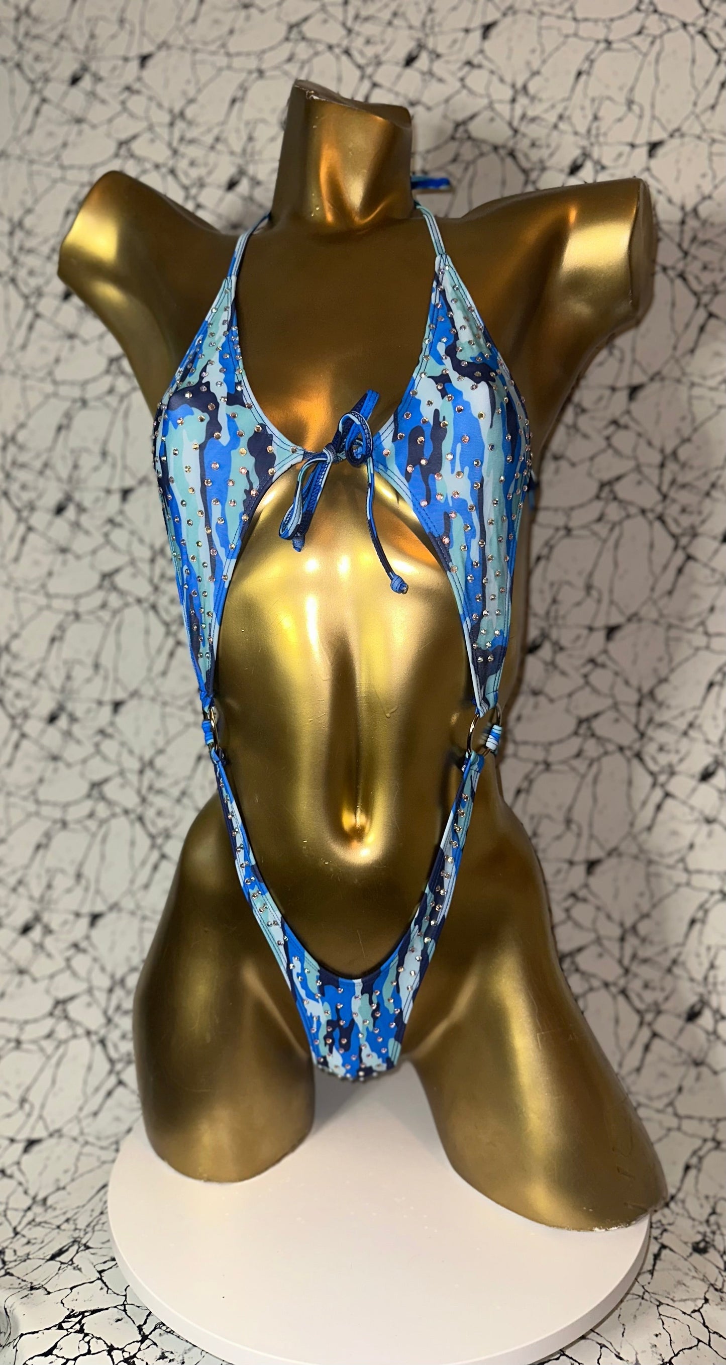 10A Body with Two Rings, With Stones - Made to order