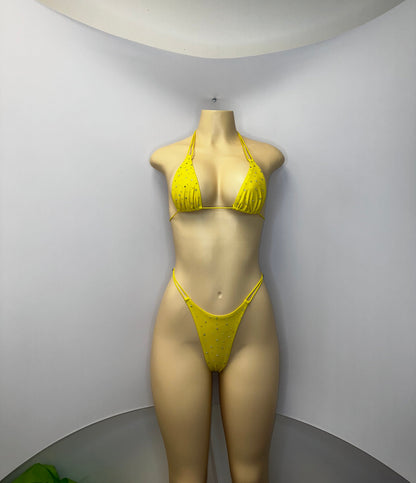 10B Set Susi XL – Rhinestone Micro Bikini – Stripper Dancewear for Women – Stage & Clubwear Outfit  King Thong - Made to order