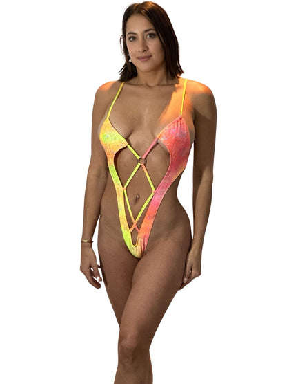 10F Body Aitana in hologram fabric, Without Stones