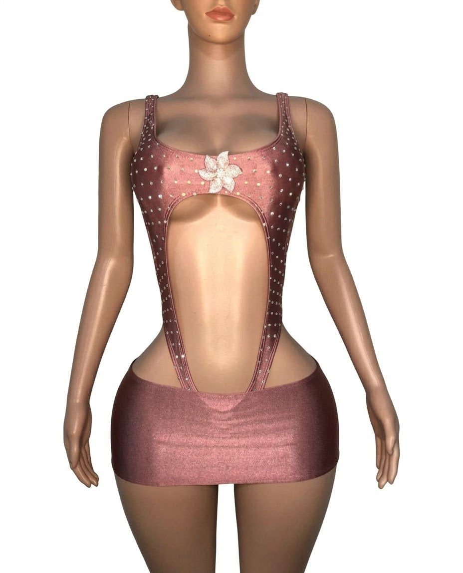 10A Body Rachel With Crystals and Chain - Made to order