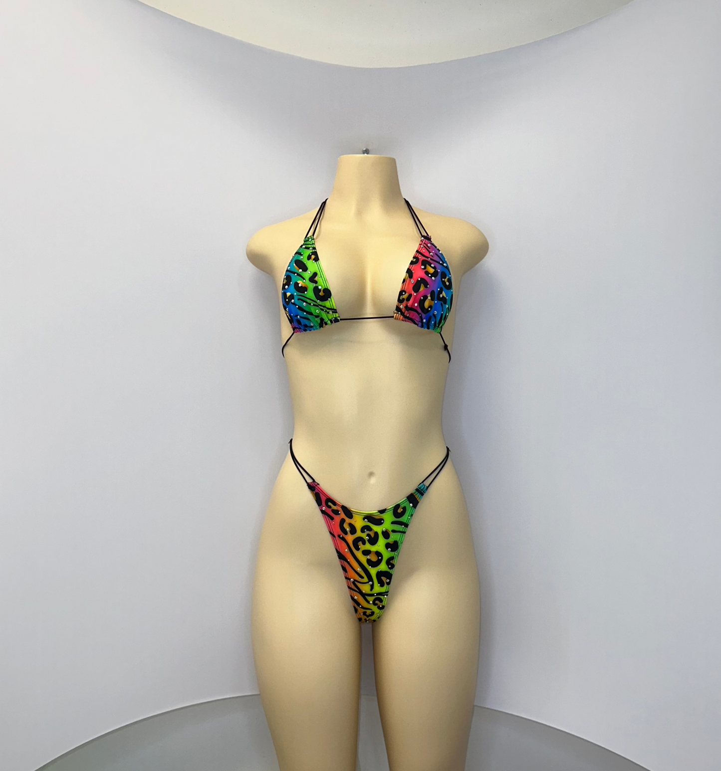 10B Set Susi – Rhinestone Micro Bikini – Stripper Dancewear for Women – Stage & Clubwear Outfit  King Thong - Made to order