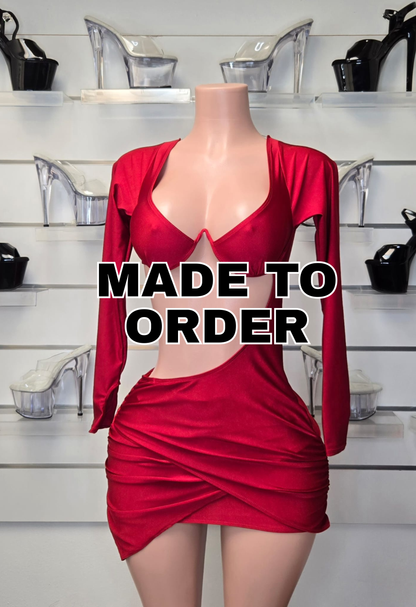 7F Daniela Dress Without Stones - Made to order