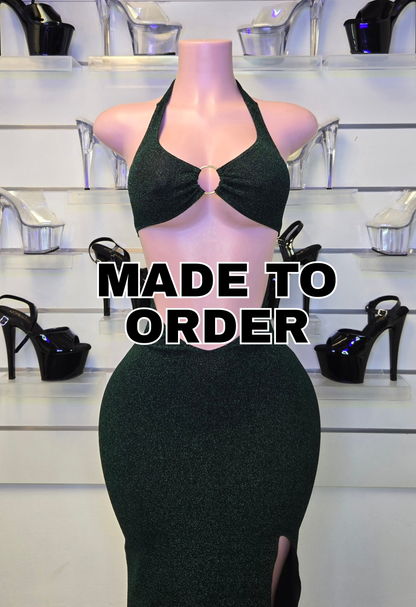 7G DEMMY Long Dress | Handmade Neon Stagewear - Made to order