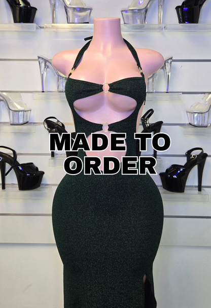 7G GISELLE Long Dress | Handmade Neon Stagewear - Made to order