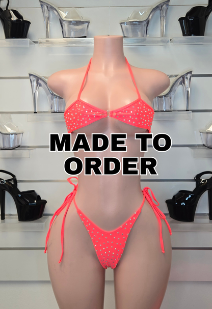 10B Set Camila with Stones – Sparkly Dancewear Stripper by King Thong - Made to order