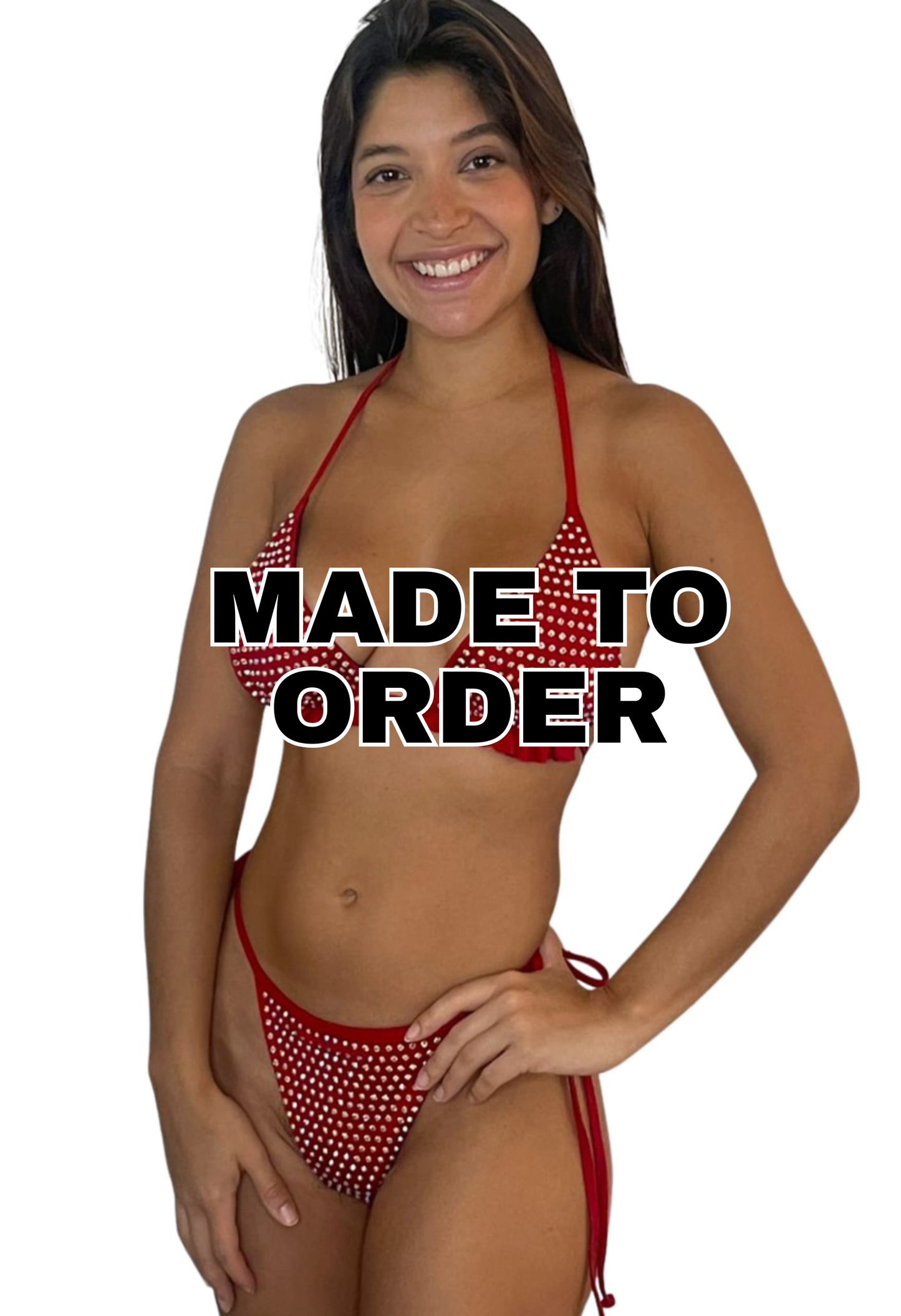 10B Set Sisi Sirena with straps de 2 cm, With Stones - Made to order