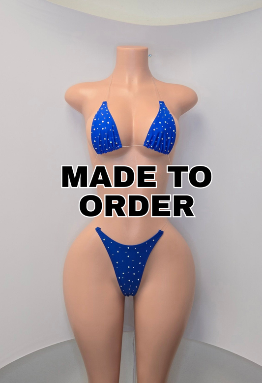 10B Set Susi Elastico transparente  With Stones - Made to order