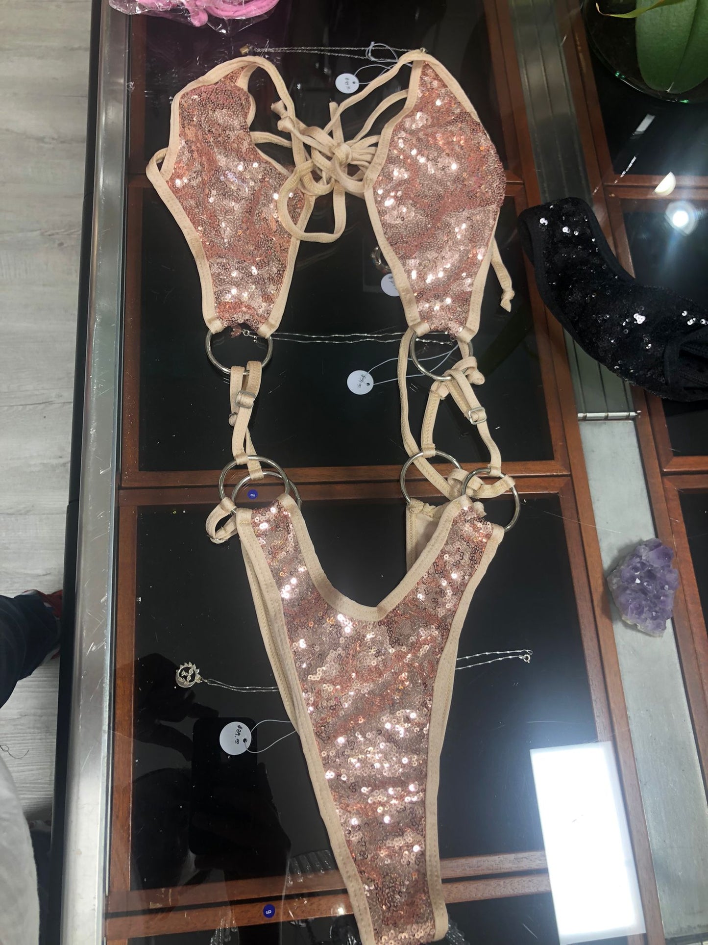 10F Body Candela with three rings on the sides of the waist Without Stones